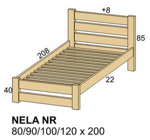 ROALHOLZ Dřevěná postel z masivu NELA NR 90x200 smrk