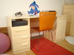 Dřevěný psací stůl z masivu oboustranný AMOS 150 (oboustranný psací stůl z masivu AMOS 150)
