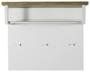 ŠATNÍ PANEL, barvy dubu, vysoce lesklá bílá, 82/71/35 cm Carryhome - Šatní panely, Online Only