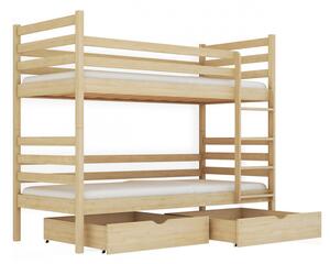 Patrová postel Aero, Rozměr postele: 80x180 cm, Barva: borovice Mirjan24 5903211107900