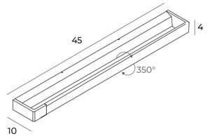 Maxlight W0306 Hliníkové LED svítidlo FLINK na stěnu IP44 bílé 45cm