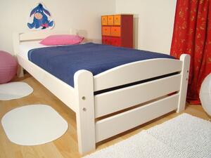 ROALHOLZ Bílá dřevěná postel z masivu RADKA 90x200 bílá