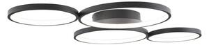 Maxlight C0200 Stropní LED svítidlo VELVET 67W 4 černé kruhy