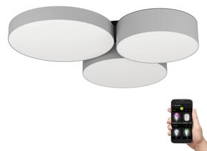 Eglo 900855-LED RGBW Stmívatelné stropní svítidlo BARBANO-Z 3xLED/7,5W/230V šedá