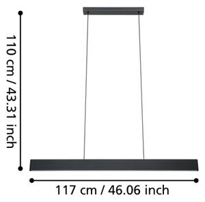Eglo 31433 - LED RGBW Stmívatelný lustr na lanku ANDREAS-Z LED/38W/230V černá