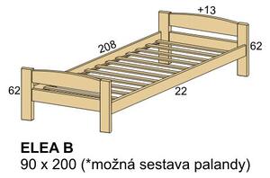 ROALHOLZ dětská postel z masivu ELEA B 90x200 smrk