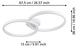 Eglo 900954 -LED RGBW Stmívatelné stropní svítidlo AMANDOLO 19,5W/230V bílá + DO