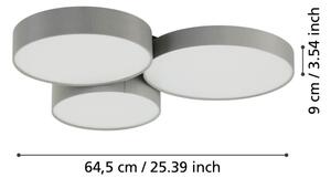 Eglo 900855-LED RGBW Stmívatelné stropní svítidlo BARBANO-Z 3xLED/7,5W/230V šedá