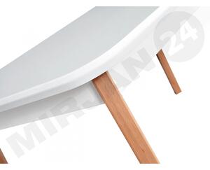 Rozkládací stůl Harry 90 x 160/200 VIII, Barva dřeva: bílá, Barvy nožiček: Bíla Mirjan24 5902928708653