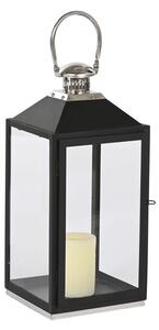 Svjetiljka Home ESPRIT Černý Stříbřitý Sklo Ocel 18 x 18 x 41 cm (2 Kusy)