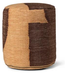 Ferm LIVING - Forene Cylinder Taburet Tan/Chocolate