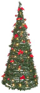 Umělý vánoční stromeček Skládací LED PINEORA 185 cm Zelená