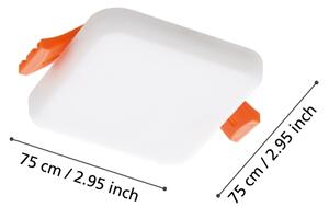 Eglo 900966 -LED Koupelnové podhledové svítidlo RAPITA 4,5W/230V 7,5x7,5 cm IP65