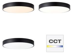 Brilliant G80570A76 Stmívatelné LED svítidlo SLIMLINE černé, průměr 50cm, RC, CCT, Night Light