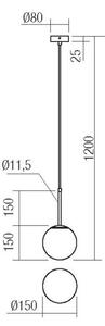 Redo 01-2623 - Lustr na lanku NIVA 1xE14/28W/230V