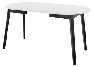 Rozkládací stůl Kirtore S 90 se 4 židlemi Lekoz, Barva dřeva: bíla + černá, Potah: Amor Velvet 4302 Mirjan24 5903211306327