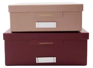 House Doctor - Keep Úložný prostor 2pcs. Bordeaux/Rosa