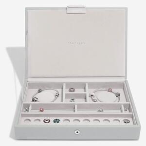 Stackers, Šperkovnice na šarmy Pebble Grey Classic Charm Jewellery Box Lid | šedá