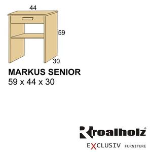 Vysoký senior noční stolek z masivu MARKUS SENIOR (noční stolek z masivu k senior posteli)