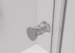 CERANO - Sprchový kout Volpe L/P - chrom, transparentní sklo - 100x100 cm - skládací