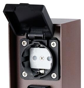 Brilagi - Venkovní zásuvkový sloupek PILLAR 2Z SCHUKO 230V IP44 hnědá