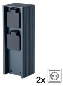 Brilagi - Venkovní zásuvkový sloupek PILLAR 2Z SCHUKO 230V IP44 antracit