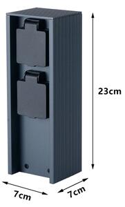 Brilagi - Venkovní zásuvkový sloupek PILLAR 2Z SCHUKO 230V IP44 antracit