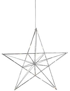 Star Trading, Závěsná svítící hvězda LINE 38 cm, | stříbrná