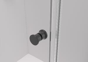 CERANO - Sprchový kout Volpe Duo L/P - černá matná, transparentní sklo - 100x100 cm - skládací