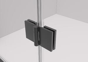 CERANO - Sprchový kout Volpe Duo L/P - černá matná, transparentní sklo - 70x70 cm - skládací