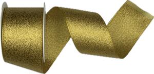 Stuha taftová HIGH SOCIETY GOLD zlatá matná 40mm x 2m (12,-Kč/m)