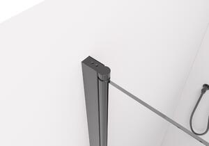 CERANO - Sprchové skládací dveře Volpe L/P - černá matná, transparentní sklo - 60x190 cm
