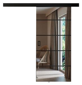 Interiérové posuvné dveře Mrentup Plus 100, Barva: Černá/Zrcadlo Mirjan24 5903211157660