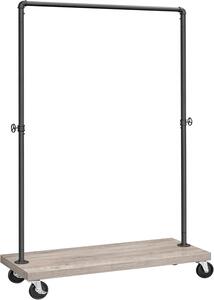 SONGMICS Pojízdný věšák na oblečení Vasagle Romax camel hnědá/černý