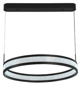 LED Stmívatelný lustr na lanku LED/45W/230V černá + dálkové ovládání