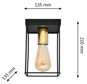 Stropní svítidlo FINN 1xE27/15W/230V černá/zlatá