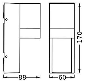 Ledvance - Venkovní nástěnné svítidlo ISIDOR 1xGU10/35W/230V IP65