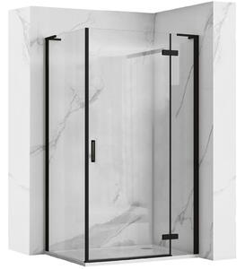 Rea Hugo, sprchová kabina 100(dveře)x80(stěna)x200,5 cm, černá matná, KPL-45224