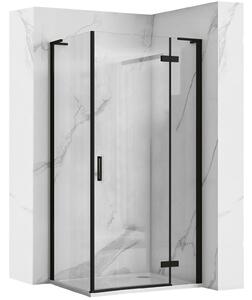 Rea Hugo, sprchová kabina 80(dveře)x90(stěna)x200,5 cm, černá matná, KPL-45221