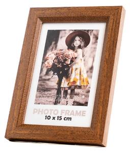 FANDY Dřevěný fotorámeček Bevel 10x15 3 tmavě hnědý
