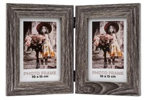 FANDY Fotorámeček Narvik 10x15/2 2 šedohnědý