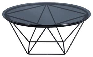 KONFERENČNÍ STOLEK, šedá, černá, kov, sklo, 70/70/30 cm Boxxx, Online Only