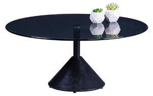 KONFERENČNÍ STOLEK, šedá, černá, kov, sklo, 60/60/35 cm Boxxx, Online Only