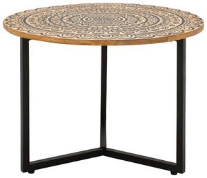 KONFERENČNÍ STOLEK, přírodní barvy, černá, dřevo, kov, 60/40/60 cm Livetastic, Online Only