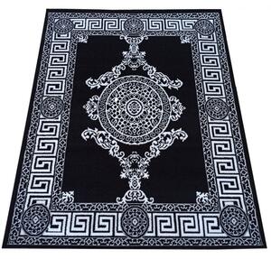 Makro Abra Moderní kusový koberec Soho 11 Klasický černý bílý Rozměr: 80x150 cm