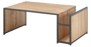KONFERENČNÍ STOLEK, černá, barvy dubu, dřevo, kov, 110/60/40 cm MID.YOU, Online Only