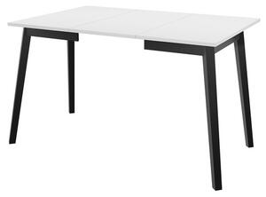 Rozkládací stůl Renkiz S 85/85 se 4 židlemi Lekoz, Barva dřeva: bíla + černá, Potah: Amor Velvet 4311 Mirjan24 5903211306006