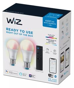 SADA 2x LED RGBW Stmívatelná žárovka A60 E27/8,5W/230V 2200-6500K Wi-Fi+DO - WiZ