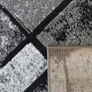Makro Abra Moderní kusový koberec Soho 15 Geometrický šedý černý Rozměr: 60x100 cm