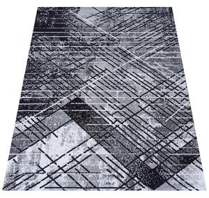 Makro Abra Moderní kusový koberec Soho 14 Geometrický šedý Rozměr: 80x150 cm